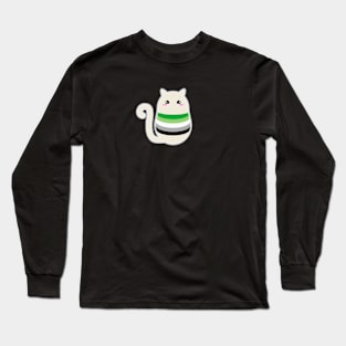 Aromantic Pride Cat Long Sleeve T-Shirt